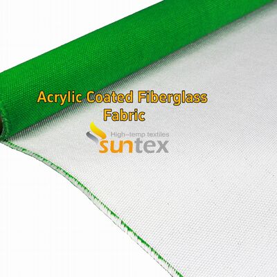 Red 0.4mm Acrylic Coated Fiberglass Fabric with 550 Degree C Temperature Resistance for Welding Blanket
