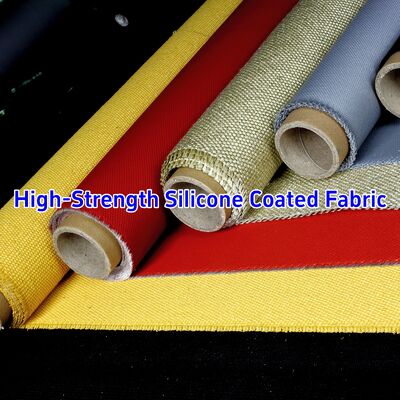 590 g/sqm Silicone Coated Fiberglass Fabric with 0.45 mm Thickness for Heat Resistant Insulation up to 550℃