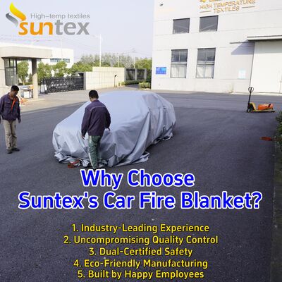 1200℃ Temperature Resistant EV Car Fire Blanket with Oxygen Deprivation and 550℃/1000℃ Thermal Resistance