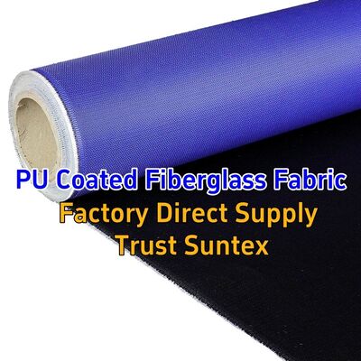 460 g/sqm 0.41 mm M0 Fire Resistant PU Coated Fiberglass Fabric for Fireproof Blankets