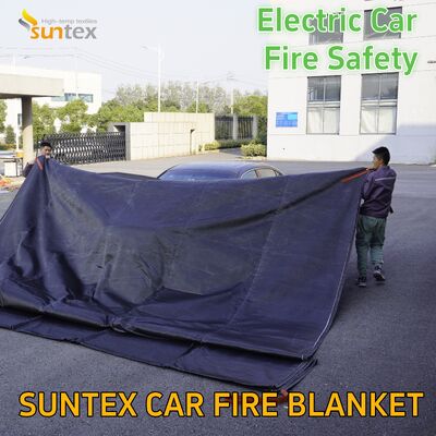 OEM Durable Fiberglass Fire Escape Blanket for EV Cars 550C Heat Resistant Silicone Coated