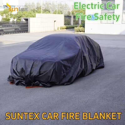 OEM Durable Fiberglass Fire Escape Blanket for EV Cars 550C Heat Resistant Silicone Coated