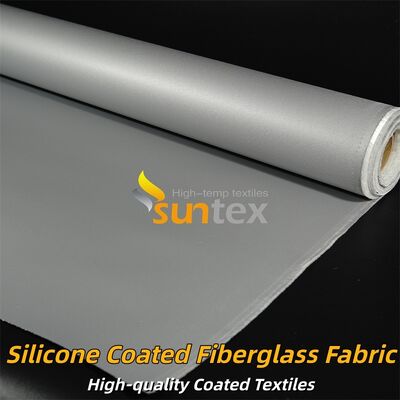 Tecido de fibra de vidro revestido de silicone de dupla face retardante de fogo para aplicações de isolamento térmico