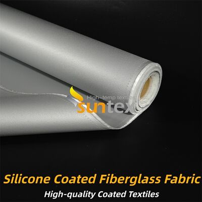 Tecido de fibra de vidro revestido de silicone retardador de fogo com resistência à temperatura -50°C a 500°C e propriedades livres de álcalis
