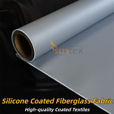 Durable Grey Color Silicone Coated Fiberglass Fabric Double Sided Fire Resistant Fabric Designed for Industrial Insulation