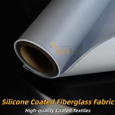 Durable Silicone Coated Fiberglass Fabric Grey Double Sided Fire Retardant Material Ideal For Thermal Insulation And Protective Curtains