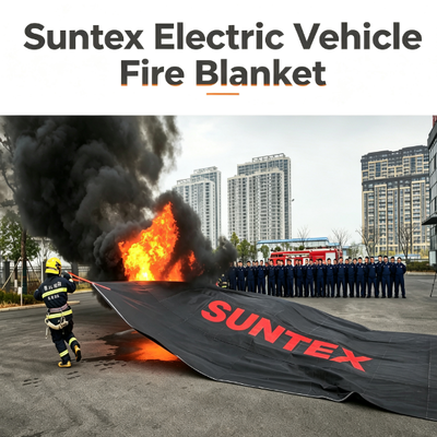 Suntex Coberturas de incêndio de veículos elétricos contêm baterias de lítio