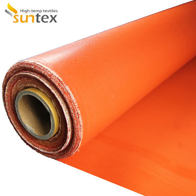 da tela revestida vermelha da fibra de vidro do silicone de 0.72mm material flexível do conector da canalização